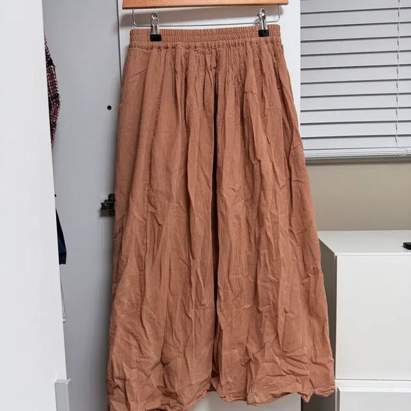 [BUNJANG] Earth Music & Ecology Brown Long Skirt / 어스뮤직 브라운 롱스커트