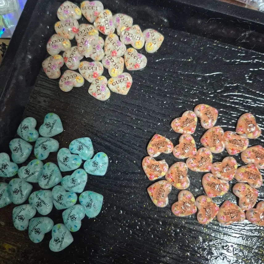 [BUNJANG] Heart Nail Charms (20 pcs) / 하트 네일파츠 20개