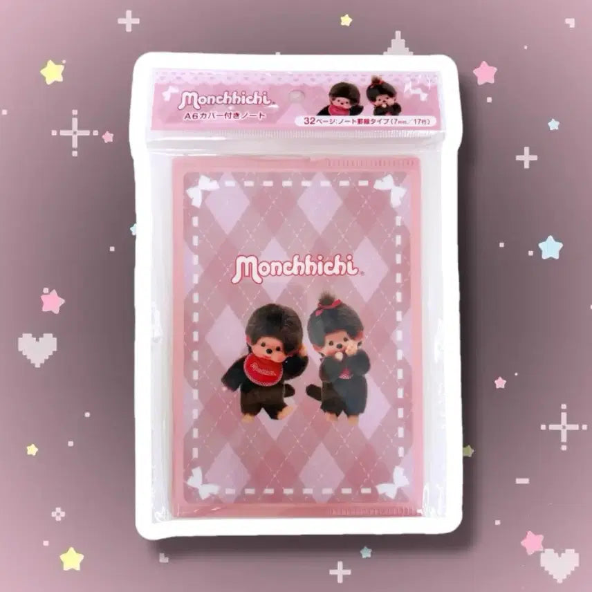 [BUNJANG] Monchhichi A6 Notebook + Cover Set / 몬치치 A6 노트 + 커버