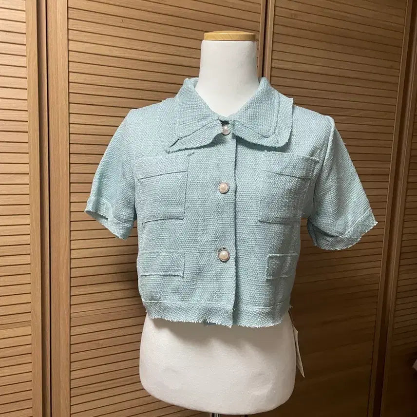 [BUNJANG] Short-Sleeve Tweed Jacket and Mini Skirt Set / (새상품) 반팔 트위드 자켓 미니 스커트 세트 수입의류