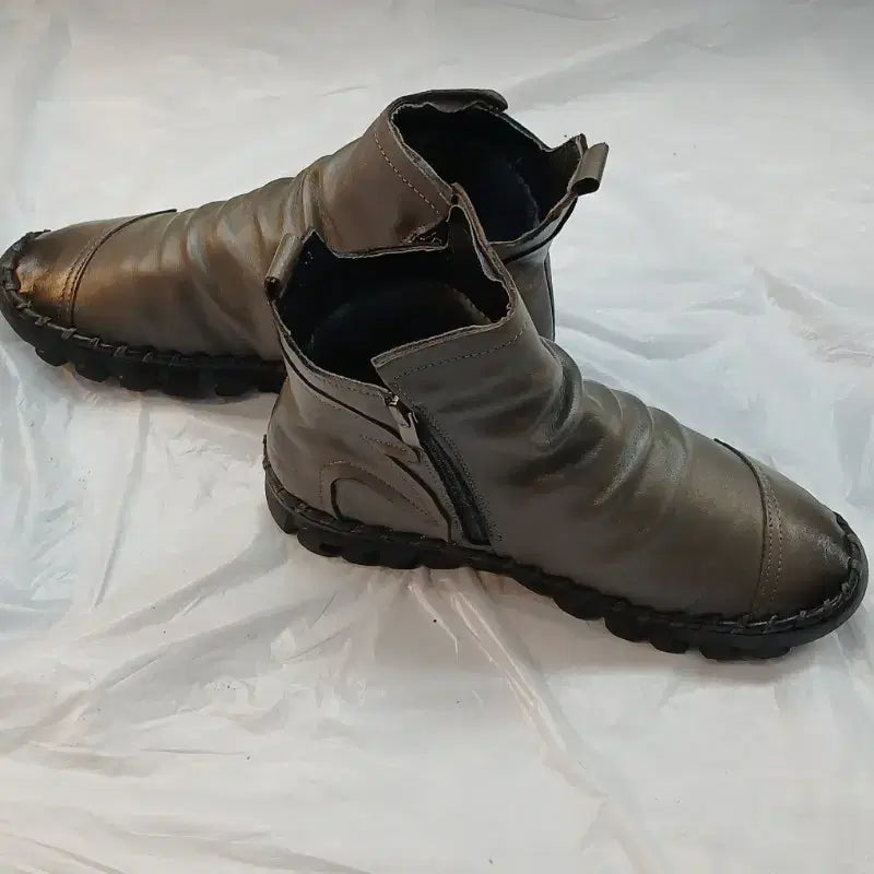 [BUNJANG] Vintage Zone Leather Ankle Boots 250 / 빈티지존 가죽 앵클 부츠 250