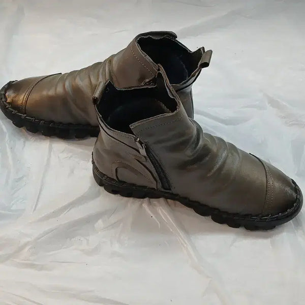 [BUNJANG] Vintage Zone Leather Ankle Boots 250 / 빈티지존 가죽 앵클 부츠 250