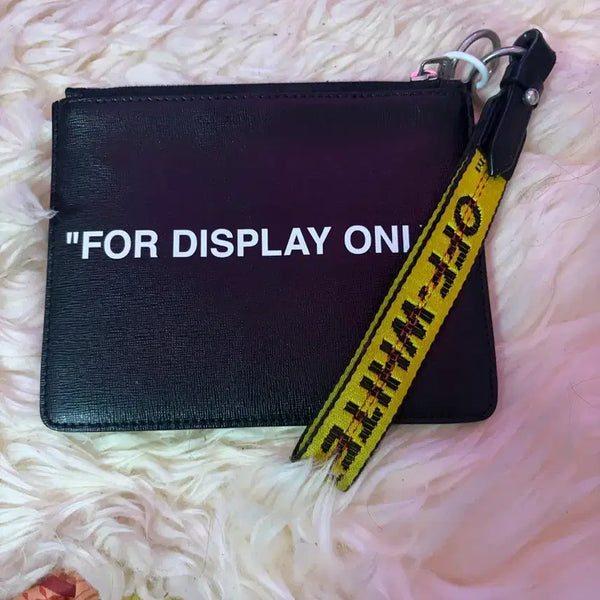[BUNJANG] Off-White Black Clutch with Strap / 오프화이트 블랙 클러치 스트랩 포함