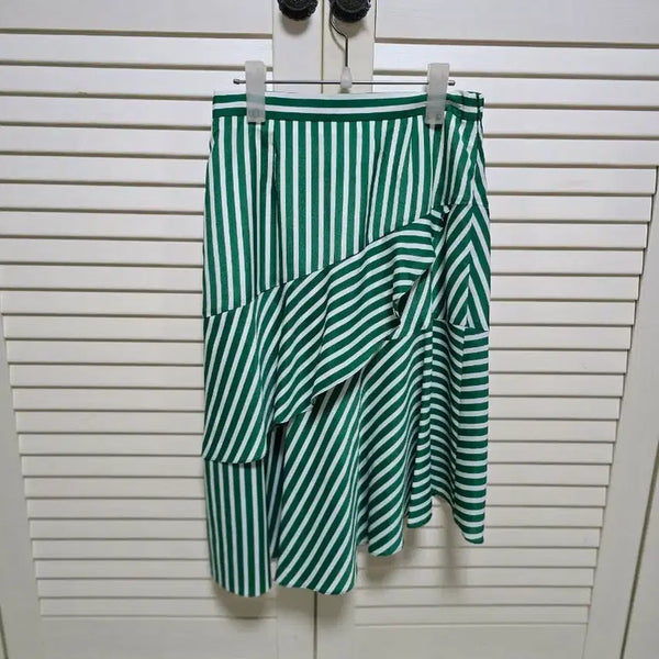 [BUNJANG] Sisley Striped Midi Skirt / 스트라이프 시슬리스커트