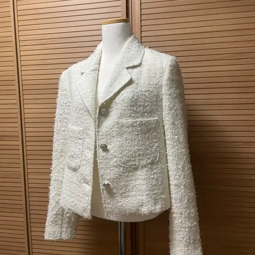 [BUNJANG] Ivory Tweed Jacket - Imported Apparel / 고급 트위드 자켓 아이보리 수입의류