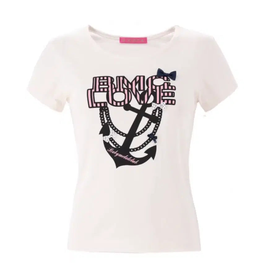 [BUNJANG] BabyMetalClub Marine T-Shirt White / 베이비메탈클럽 마린티 화이트