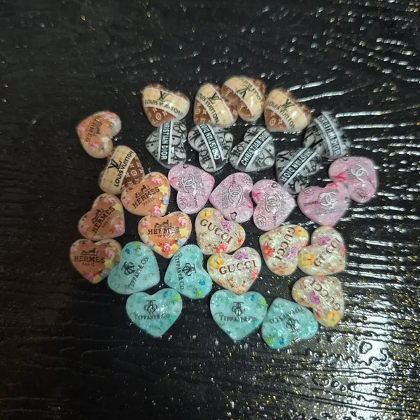 [BUNJANG] Heart Nail Charms (30 pcs) / 하트 네일파츠 30개