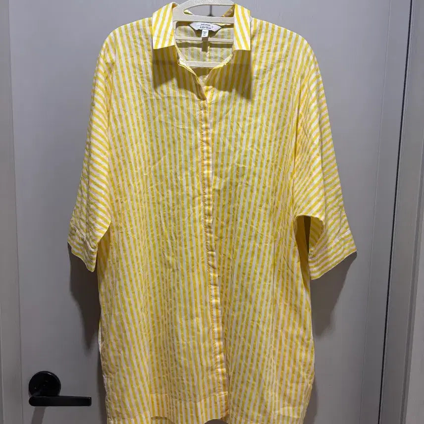 [BUNJANG] And Other Stories Yellow Stripe Shirt EUR 34 / [미착용] 앤아더스토리즈 & Other Stories 옐로우 스트라이프 셔츠 EUR 34
