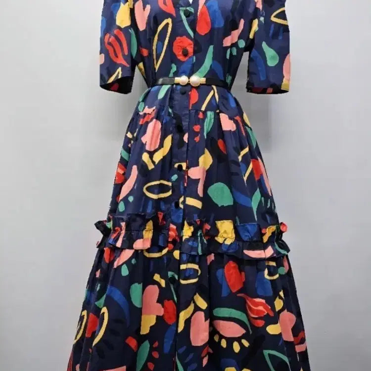 [BUNJANG] MIDEL MIDEL High-Quality Korean Brand Cotton Ruffled Long Dress / MIDEL MIDEL 국내고퀄브랜드  어깨핀탁주름 면 프릴롱원핏66 77