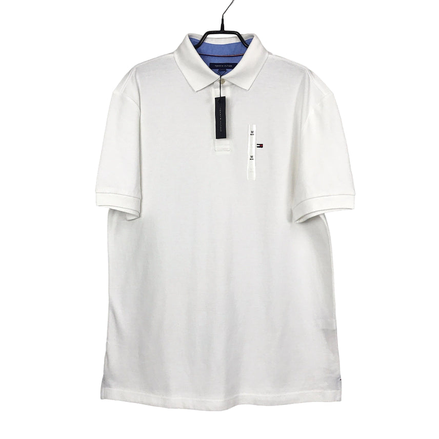 [BUNJANG] Tommy Hilfiger Men's White Cotton Custom Fit Short Sleeve Polo Shirt (Size M) / 타미힐피거 TOMMY 새상품 반팔 카라티셔츠 남성M (103)