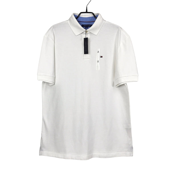 [BUNJANG] Tommy Hilfiger Men's White Cotton Custom Fit Short Sleeve Polo Shirt (Size M) / 타미힐피거 TOMMY 새상품 반팔 카라티셔츠 남성M (103)