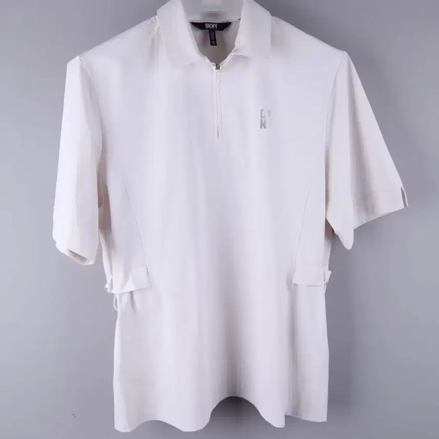 [BUNJANG] DKNY Women's Short Sleeve Polo Shirt - Ivory / DKNY 반팔 카라티 여성 아이보리