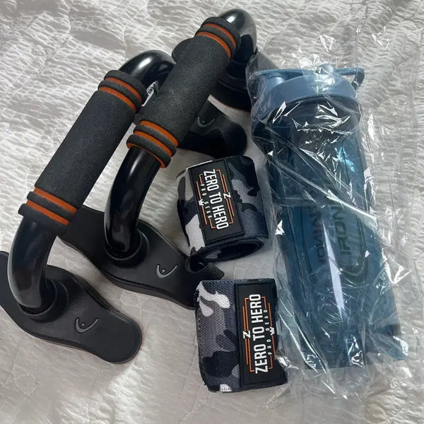 [BUNJANG] Head Push-up Bars, Zero to Hero Wrist Wraps, Lifting Straps, Ironmaxx Shaker Set / 푸쉬업바+손목 보호대+리프팅스트랩+쉐이커