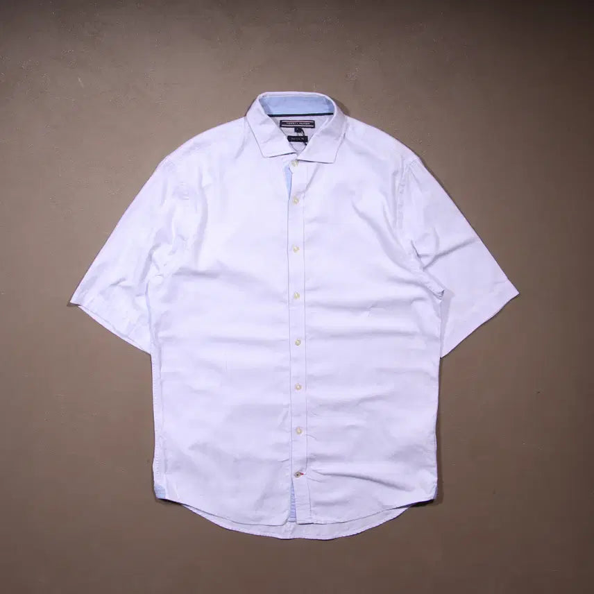 [BUNJANG] Tommy Hilfiger Solid Short Sleeve Shirt / 타미힐피거 솔리드 반팔셔츠 A650