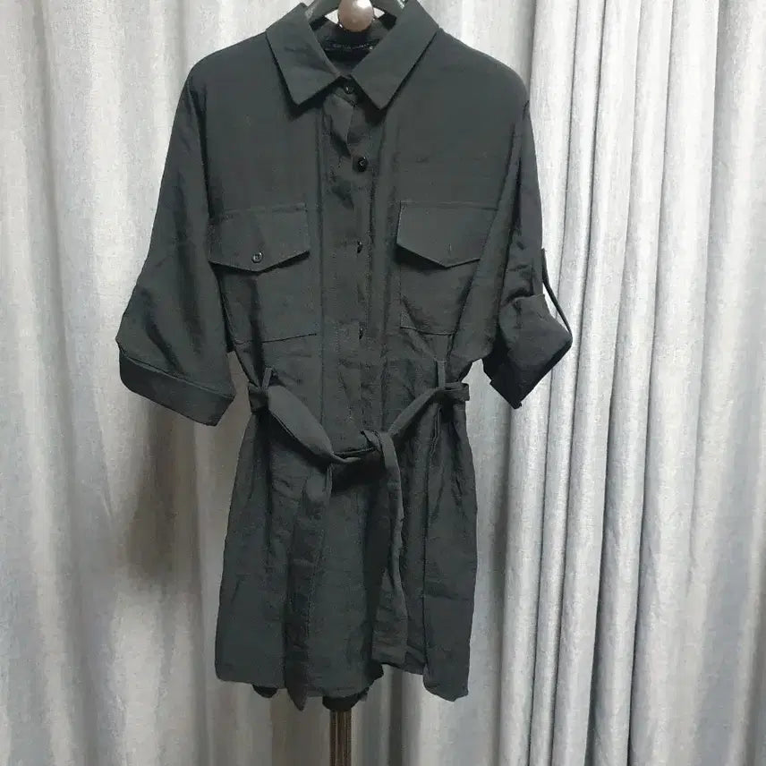 [BUNJANG] Black Safari Jumpsuit / 블랙 사파리 점프수트