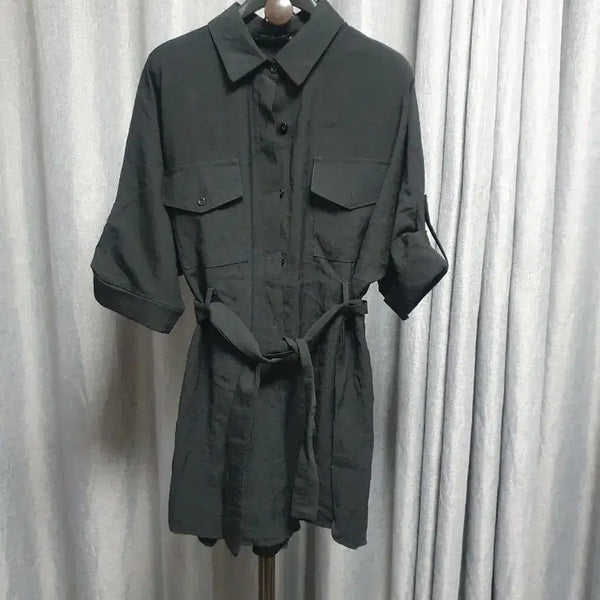 [BUNJANG] Black Safari Jumpsuit / 블랙 사파리 점프수트