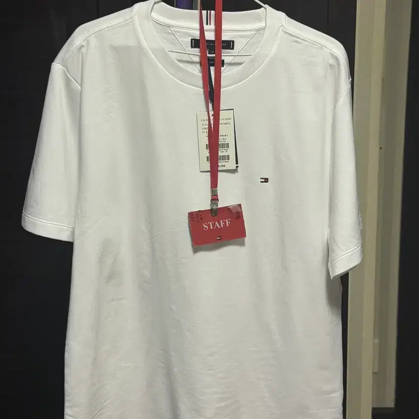 [BUNJANG] Tommy Hilfiger Logo Short Sleeve T-Shirt White / [남성M]타미힐피거 로고 반팔 티셔츠 화이트