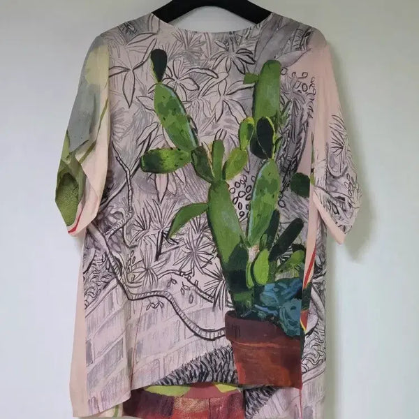 [BUNJANG] MISS GEE COLLECTION Printed Silk Blouse / 미스지 컬렉션 MISS GEE COLLECTION 프린트 실크 블라우스