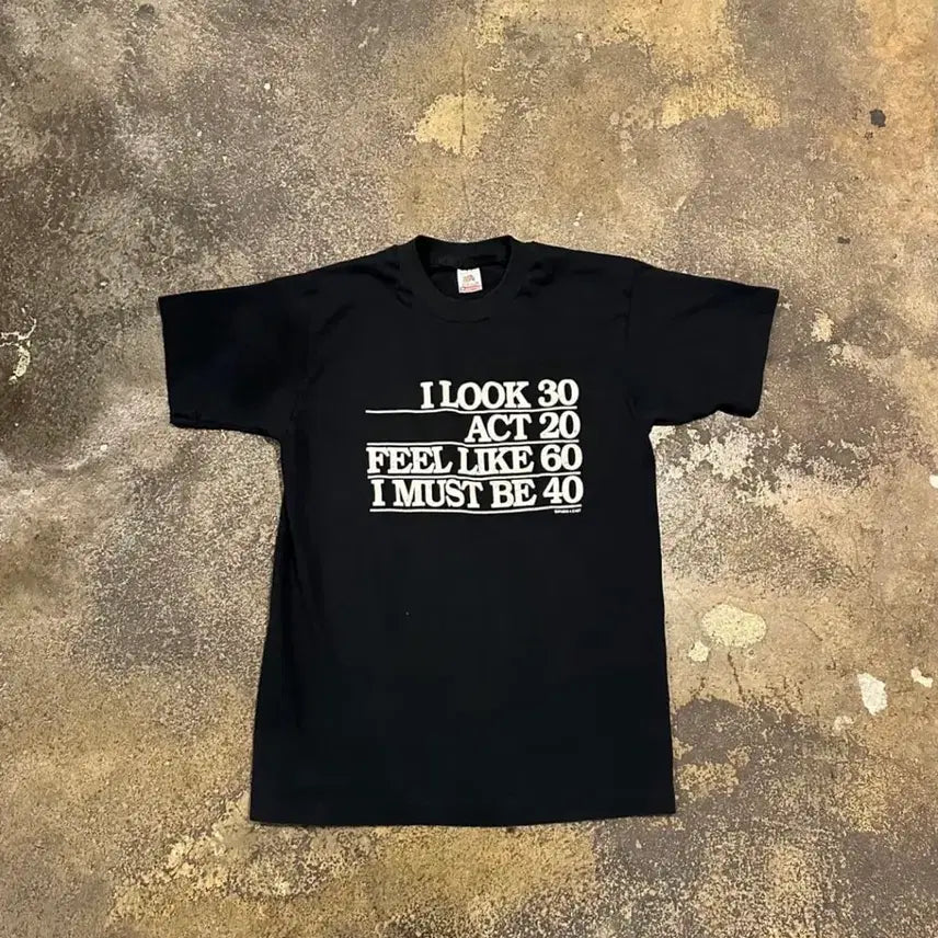 [BUNJANG] Vintage 90s Rumor Short Sleeve T-Shirt Black M / 빈티지 90s 루머 반팔 블랙 M