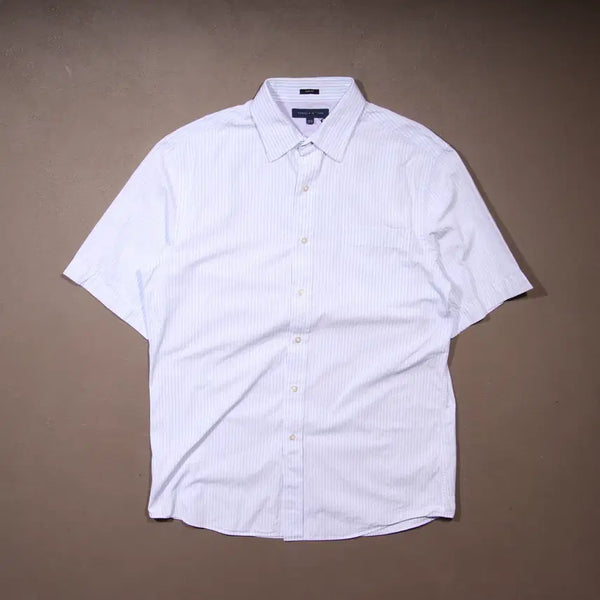 [BUNJANG] Tommy Hilfiger Striped Short Sleeve Shirt / 타미힐피거 스트라이프 반팔셔츠 A652