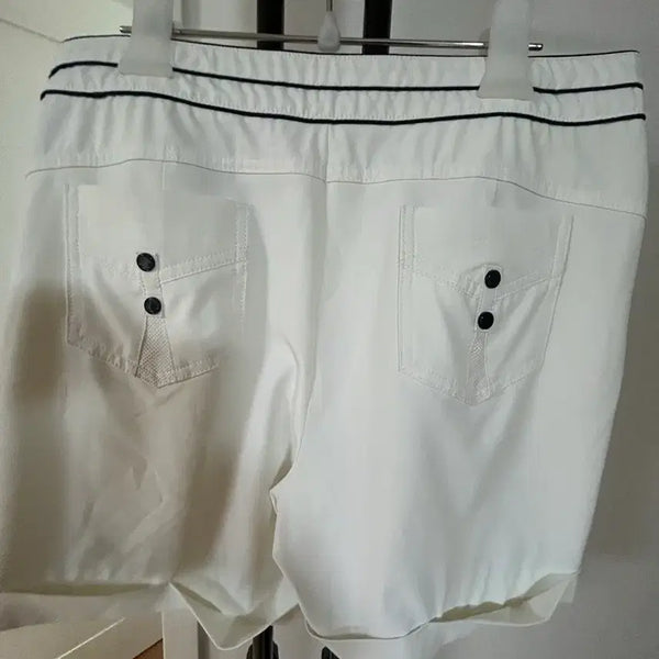 [BUNJANG] White Banding Stripe Golf Shorts / 화이트밴딩 스트라이프 골프