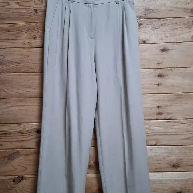 [BUNJANG] NICE CLAP Wide Slacks Beige / 나이스크랍 와이드 슬랙스