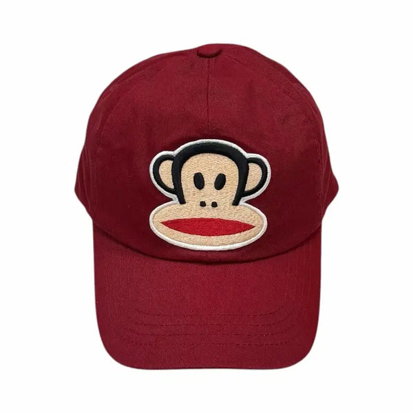 [BUNJANG] Paul Frank Monkey Burgundy Y2K Cap Hat / 폴프랭크 몽키 버건디 Y2K 볼캡 모자