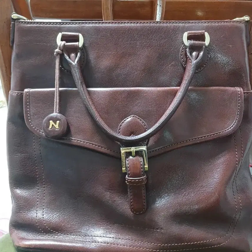 [BUNJANG] Nicole Leather Tote Bag / 니콜 가죽가방