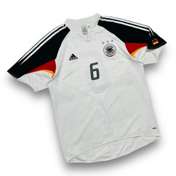 [BUNJANG] Adidas Germany 04-05 Jaeho #6 Home Football Short Sleeve Jersey / 아디다스 독일 04-05 JAEHO 6번 마킹 홈 풋볼 반팔 티셔츠