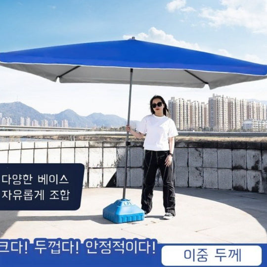 [BUNJANG] Large Square Parasol Sunshade Tent 3m x 3m / 대형파라솔 사각파라솔 비치파라솔 캠핑 천막 캠핑 낚시 그늘막 타프3mx3m 받침대 없음