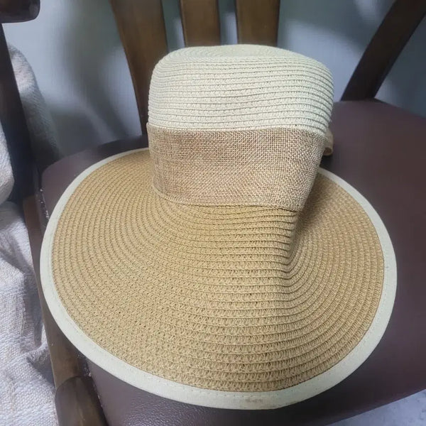 [BUNJANG] Rattan Sun Hat Beige / 라탄 햇빛 가리개 모자 베이지