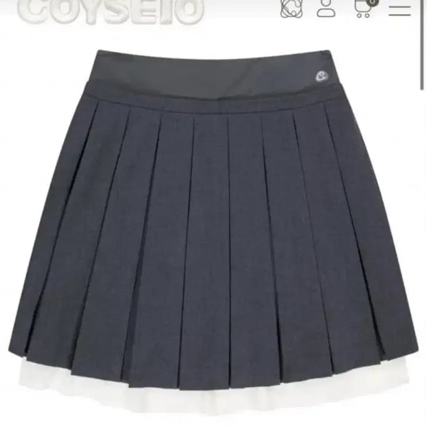 [BUNJANG] Koiseo Double Waist Pleated Skirt Size 0 / 코이세이오 더블 웨이스트 플리츠 스커트 0사이즈
