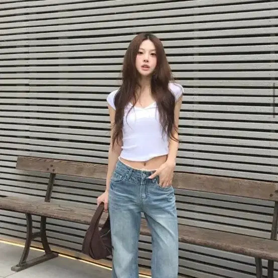[BUNJANG] Robesciell Lace Sagging Bootcut S / 로브씨엘 레이스 새깅 부츠컷 s