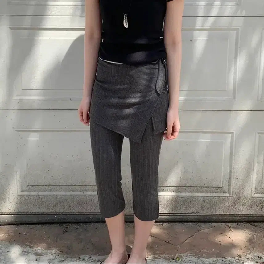 [BUNJANG] Capri Leggings Wrap Skirt / 카프리 레깅스 랩치마