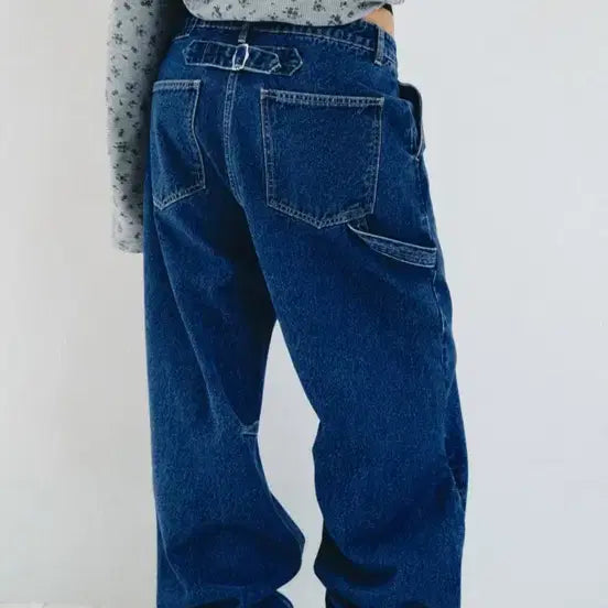 [BUNJANG] PLZPROJECT Chinchi Bag Denim Pants Medium Blue Size 2 / PLZPROJECT 친치백 데님 팬츠 미디움 블루