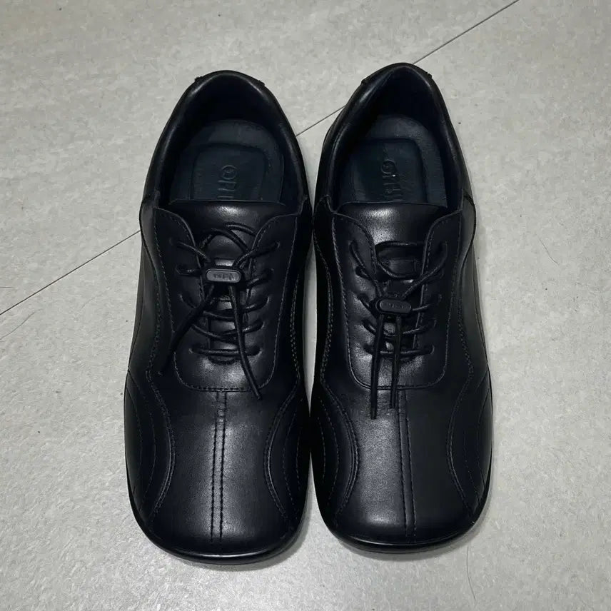 [BUNJANG] Femont Square Leather Black Shoes / 페몬트 스퀘어 레더 블랙 250