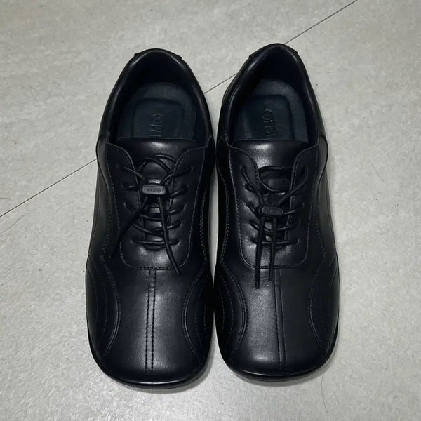 [BUNJANG] Femont Square Leather Black Shoes / 페몬트 스퀘어 레더 블랙 250