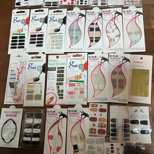 [BUNJANG] Gel Nail & Pedicure Sticker Set / 젤 네일 스티커/페디 스티커 세트