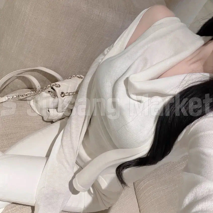 [BUNJANG] Daily Drape Sleeveless Cardigan Set / [빠른발송] 폭주 로에 드레이프 나시가디건 세트