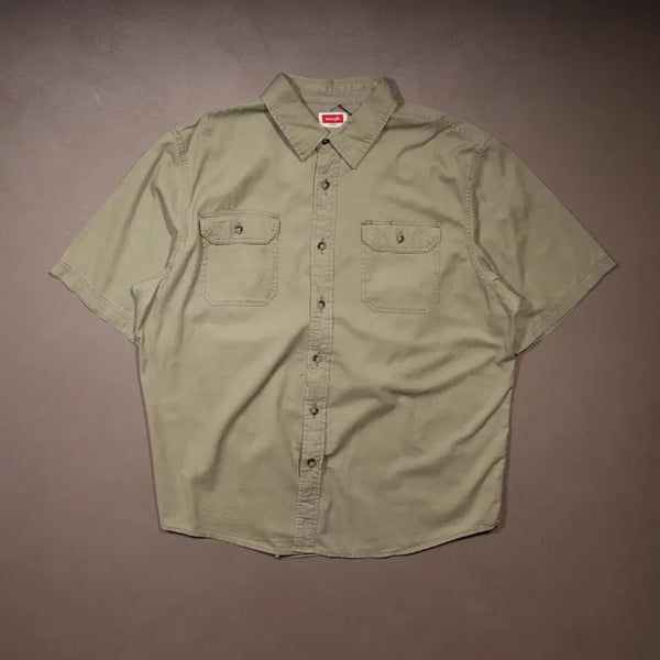 [BUNJANG] Wrangler Cotton Two-Pocket Short-Sleeve Shirt A658 / 랭글러 코튼 투포켓 반팔셔츠 A658