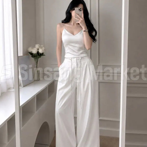 [BUNJANG] Beaded String Wide Pants / [빠른발송] 비즈 스트링 와이드 팬츠 거래처사진 사용불가