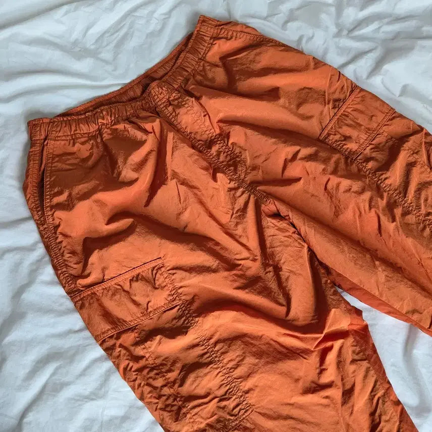 [BUNJANG] Freaks Store Orange Nylon Cargo Pants S / [새상품]프릭스 스토어 오렌지 나일론 카고 팬츠 S