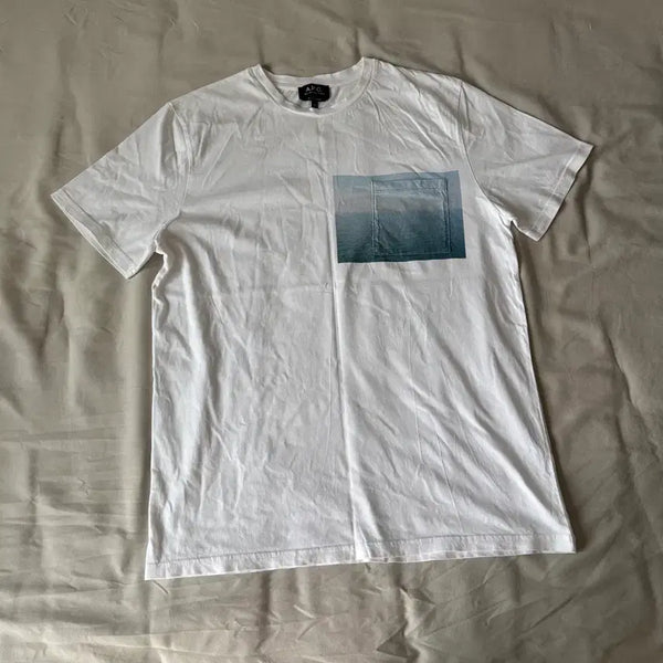 [BUNJANG] A.P.C. Seaview Print Pocket T-Shirt White / 아페쎄 / 씨뷰 프린트 포켓 티셔츠 화이트 / M