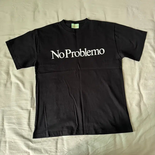 [BUNJANG] ARIES No Problemo Print T-Shirt Black M / ARIES / No Problemo 프린트 티셔츠 블랙 / M