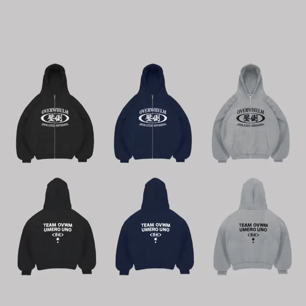 [BUNJANG] APDO Big Logo Zip-Up Hoodie Black New / [L]압도 빅로고 후드집업 블랙 새상품
