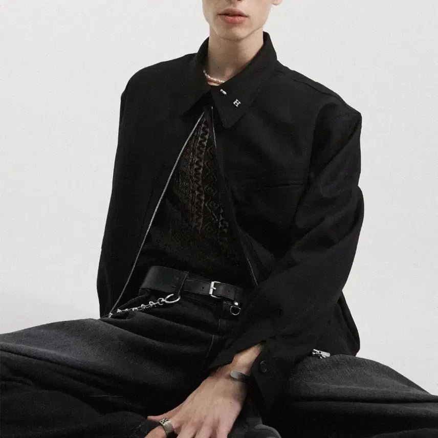 [BUNJANG] Allenne Black 3D Wool Short Jacket Ver. 4 (Size 1) / 알렌느 3D 울 블루종 ver4 블랙 1사이즈 판매