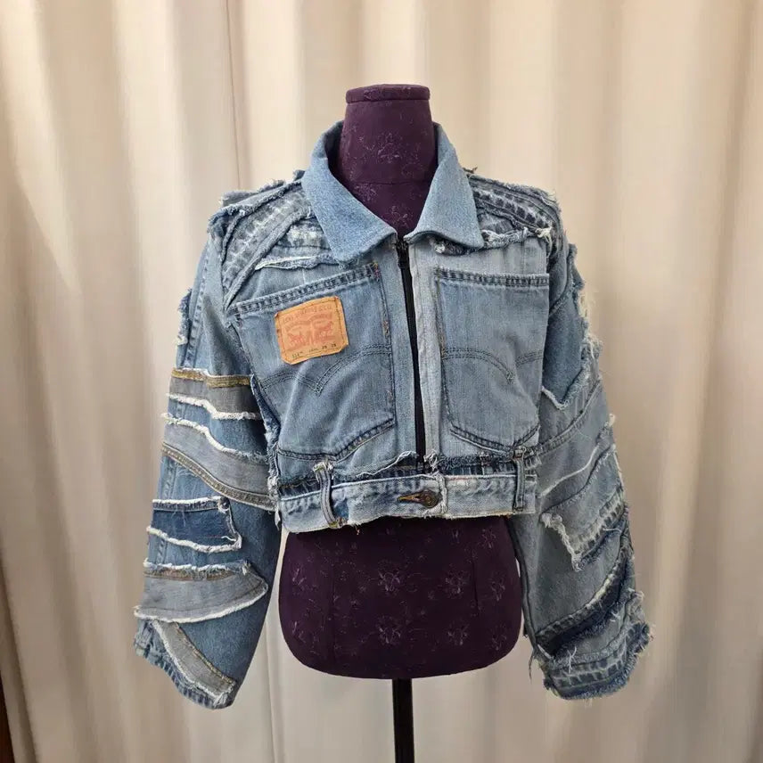 [BUNJANG] Levi's Rebuild Denim Cropped Jacket / 리바이스 데님 리빌드 크롭 재킷