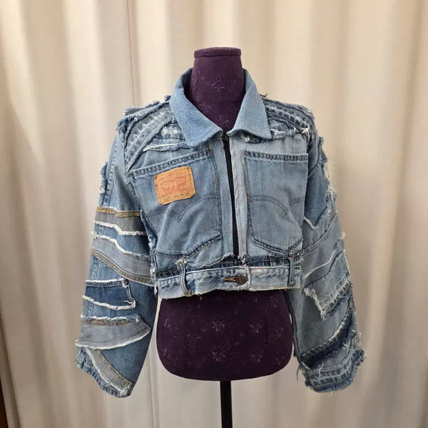 [BUNJANG] Levi's Rebuild Denim Cropped Jacket / 리바이스 데님 리빌드 크롭 재킷