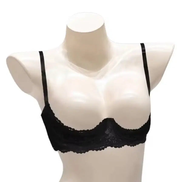 [BUNJANG] Open Cup Lace Underwire Bra - Black / 오픈컵 레이스 언더와이어 브라 블랙