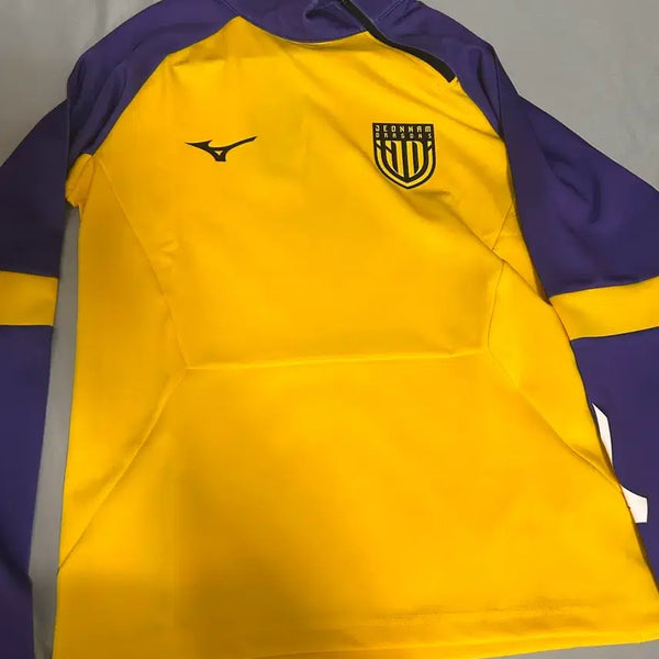 [BUNJANG] Jeonnam Dragons Half-Zip Sweatshirt - Yellow/Purple - Size M / (새상품) 전남드래곤즈 반집업 M